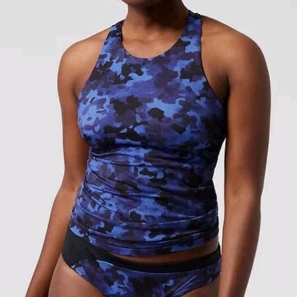 ATHLETA Maldives Bra Cup Tankini Cloud Blue Camo 38D/DD - Picture 5 of 9